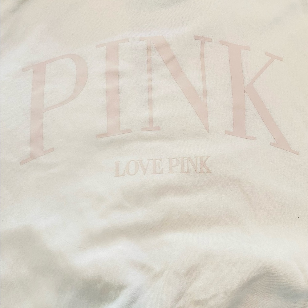 PINK Victoria's Secret Cream Hoodie New with tags xl - Picture 5 of 10